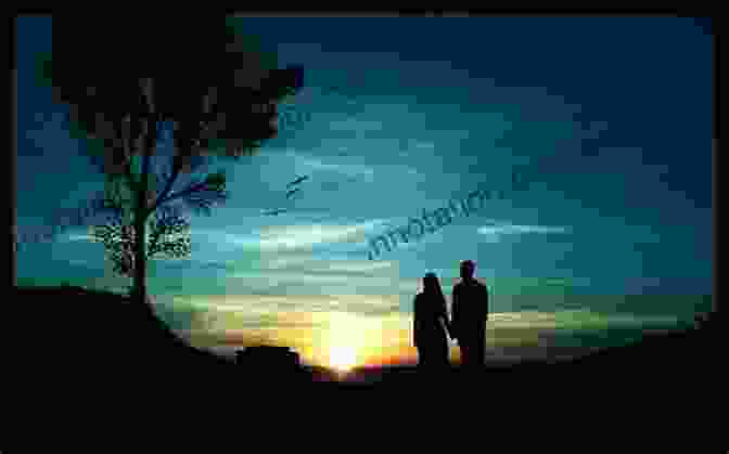 A Couple Embracing At Sunset, Their Silhouettes Against The Backdrop Of A Fiery Sky. Living Dreams Of Love (Lyrics For You 2)