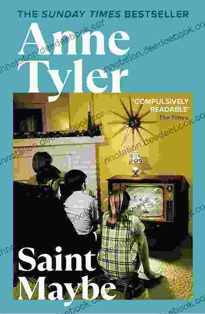 Book Cover Of Saint Maybe By Anne Tyler Depicting An Illustration Of A Young Woman With Outstretched Arms, Surrounded By Abstract Shapes Saint Maybe Anne Tyler
