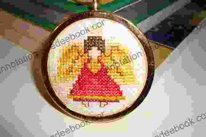 Close Up Of An Intricately Designed Cross Stitch Angel Ornament Depicting An Angel With Outstretched Wings And A Serene Expression. Angel Ornaments Cross Stitch H Roger Grant