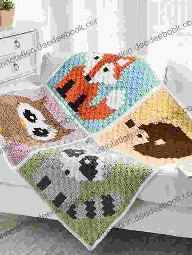 Crochet Blanket With Forest Scene, Trees, Flowers, And Creatures Baby Blanket Crochet Tutorial And Instruction: Creative And Stunning Blanket Ideas To Crochet For Children: Baby Blanket Pattern