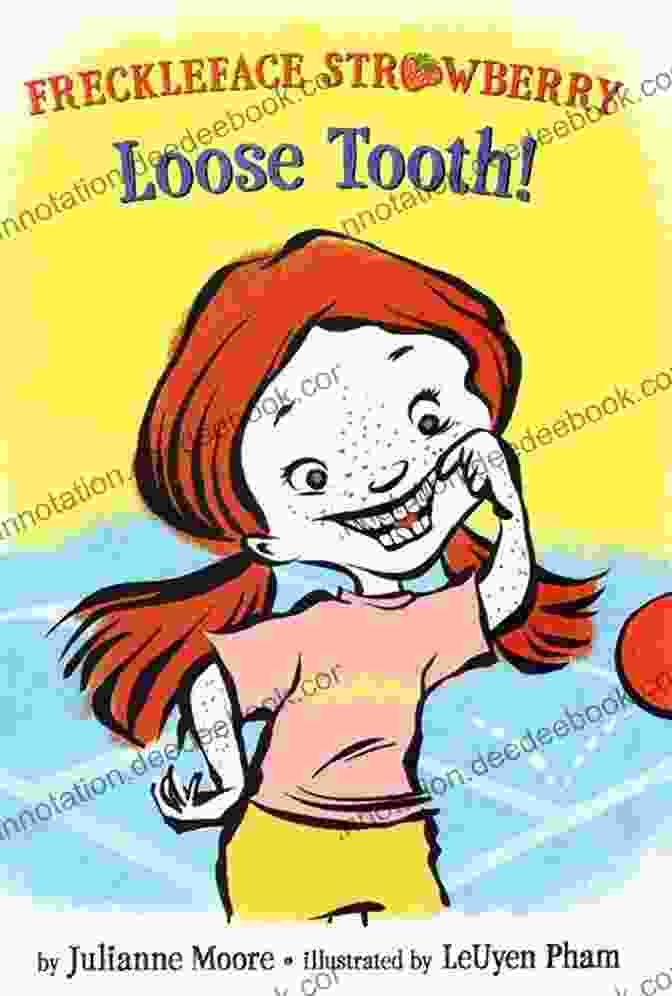 Freckleface Strawberry Loose Tooth Book Cover, Featuring A Young Girl With Freckles And A Loose Tooth Freckleface Strawberry: Loose Tooth (Step Into Reading)