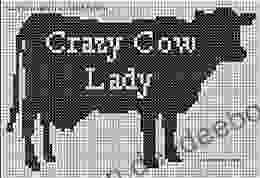 Crazy Cow Lady Cross Stitch Pattern
